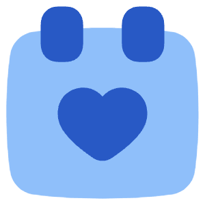 Calendar Heart Icon from Plump Flat - Free Set
