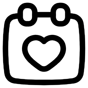 Calendar Heart Icon from Plump Line - Free Set