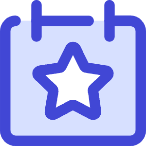 Calendar Star Icon from Core Duo - Free Set