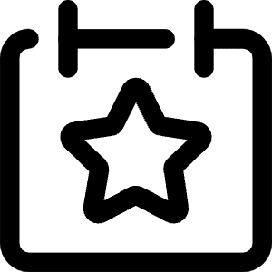 Calendar Star Icon from Core Line - Free Set