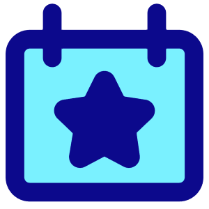 Calendar Star Icon from Core Pop - Free Set