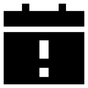 Calendar Warning Icon from Sharp Solid - Free Set