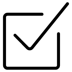 Check Square Icon from Ultimate Light - Free Set