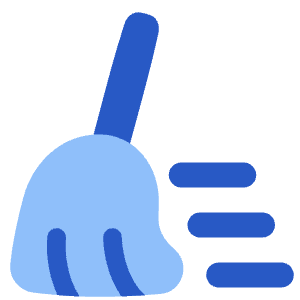 Clean Broom Wipe Icon from Plump Flat - Free Set