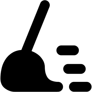 Clean Broom Wipe Icon from Flex Solid - Free Set