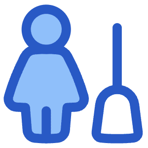 Cleaning Room Woman Icon from Plump Duo - Free Set