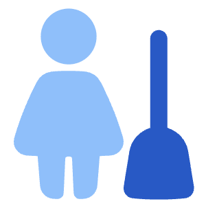 Cleaning Room Woman Icon from Plump Flat - Free Set