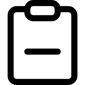 Clipboard Remove Icon from Core Line - Free Set
