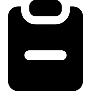 Clipboard Remove Icon from Core Solid - Free Set