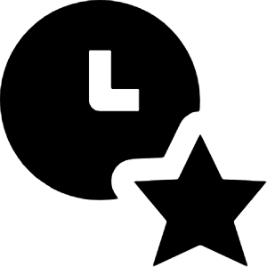Clock Favorite Star Icon from Nova Solid - Free Set