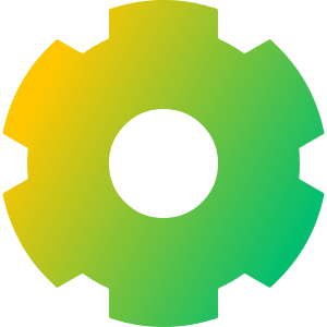 Cog Icon from Sharp Gradient- Free Set