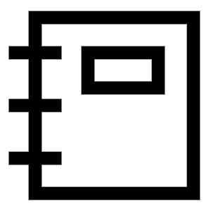 Contact Book Icon from Sharp Line - Free Set