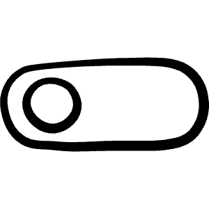 Controls Slider Toggle Left Icon from Freehand Line - Free Set