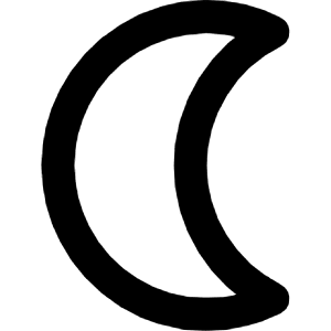 Cresent Moon 1 Icon from Micro Line - Free Set