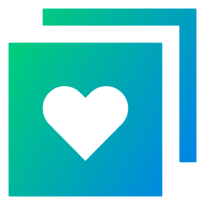 Custom Feeds Like Favorite Icon from Sharp Gradient- Free Set