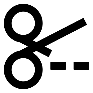 Cut Icon from Sharp Solid - Free Set