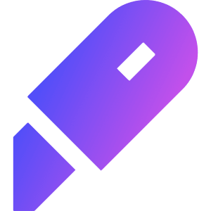 Cutter Icon from Sharp Gradient- Free Set