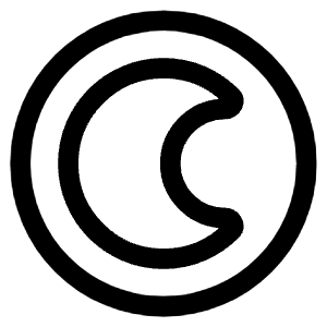 Dark Dislay Mode Icon from Plump Line - Free Set