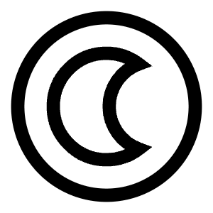 Dark Display Mode Icon from Sharp Line - Free Set