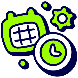 Date Time Setting Icon from Stickies Duo - Free Set