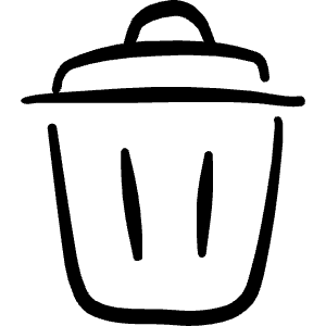 Delete Bin 2 Icon from Freehand Line - Free Set