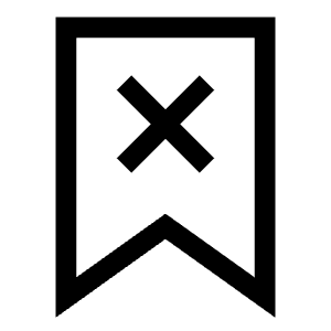 Delete Bookmark Icon from Sharp Line - Free Set