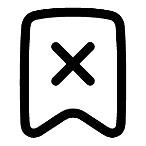 Delete Bookmark Icon from Plump Line - Free Set