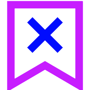 Delete Bookmark Icon from Sharp Neon - Free Set