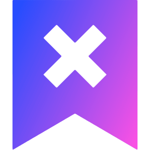 Delete Bookmark Icon from Sharp Gradient- Free Set