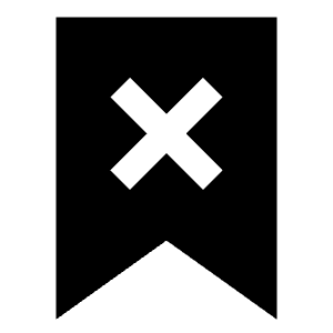 Delete Bookmark Icon from Sharp Solid - Free Set