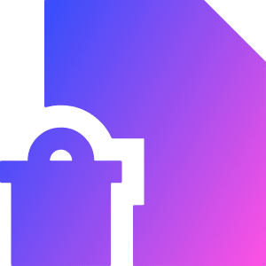 Delete PDF Icon from Sharp Gradient- Free Set