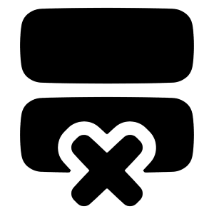 Delete Row Icon from Plump Solid - Free Set