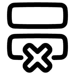 Delete Row Icon from Plump Line - Free Set