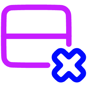 Delete Row Icon from Plump Neon - Free Set