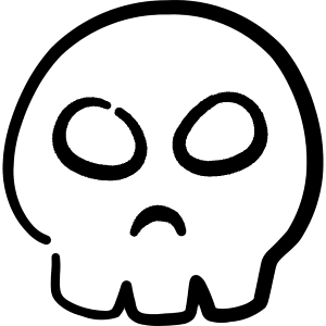 Delete Skull Icon from Freehand Line - Free Set