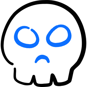 Delete Skull Icon from Freehand Duotone - Free Set