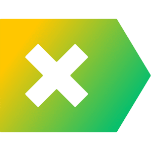 Delete Tag Icon from Sharp Gradient- Free Set