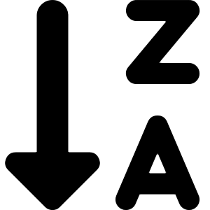 Descending Alphabetical Order Icon from Micro Solid - Free Set