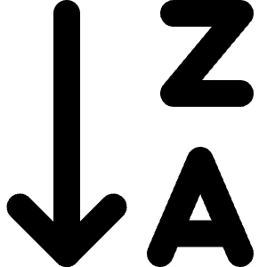 Descending Alphabetical Order Icon from Micro Line - Free Set