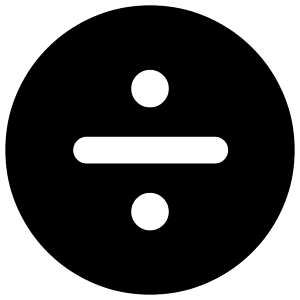 Division Circle Icon from Core Solid - Free Set