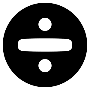 Division Circle Icon from Plump Solid - Free Set