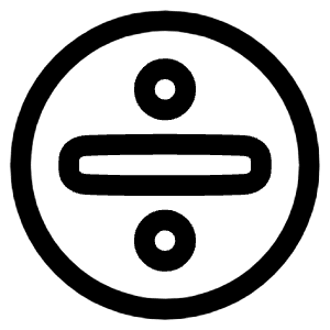 Division Circle Icon from Plump Line - Free Set