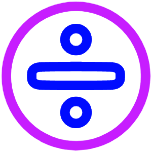 Division Circle Icon from Plump Neon - Free Set