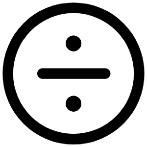 Division Circle Icon from Core Line - Free Set