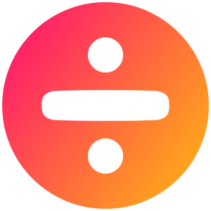 Division Circle Icon from Plump Gradient - Free Set