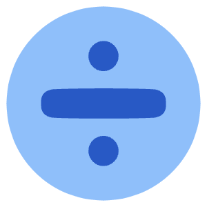 Division Circle Icon from Plump Flat - Free Set