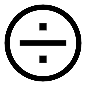 Division Circle Icon from Sharp Line - Free Set