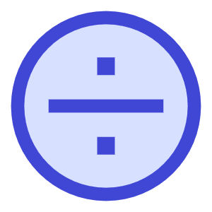 Division Circle Icon from Sharp Duo - Free Set