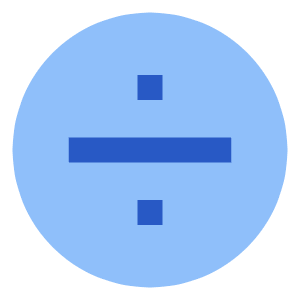 Division Circle Icon from Sharp Flat - Free Set
