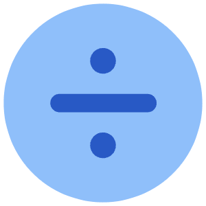 Division Circle Icon from Core Flat - Free Set